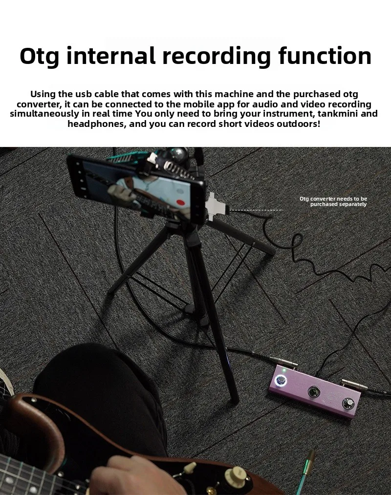 Mini effetti per chitarra Tank, accessori per chitarra Effetti completi