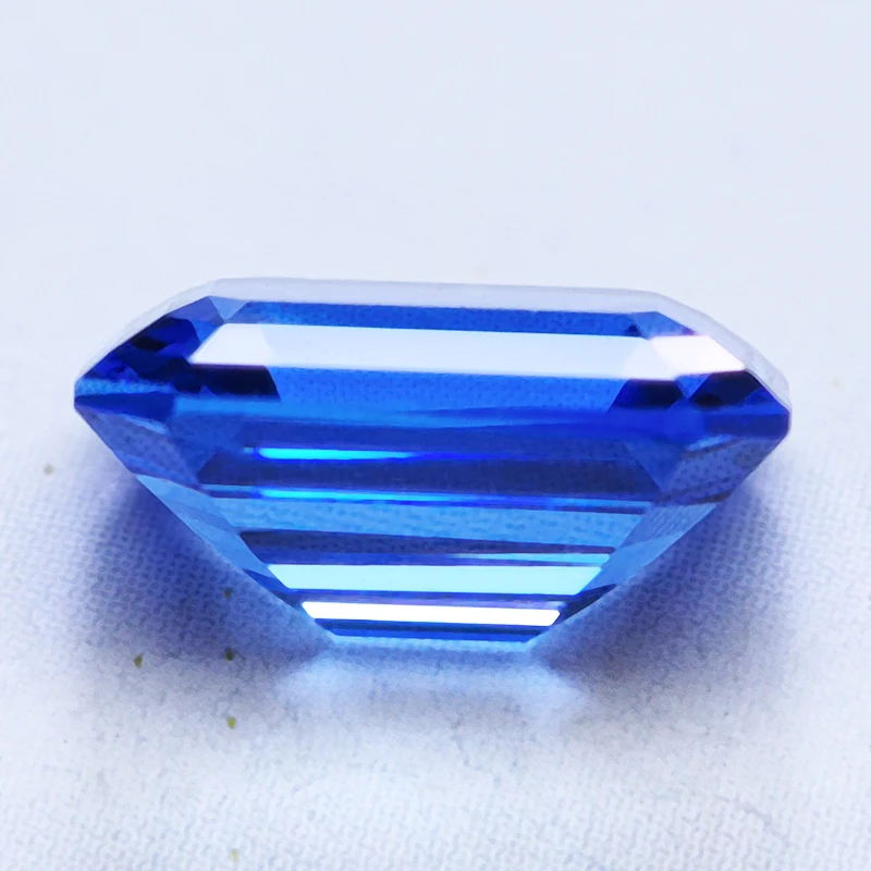 Lab Grown Cobalt Spinel Emerald Cut Blue Demon Color Charms Gemstones for Diy Jewelry Making Material Selectable AGL Certificate