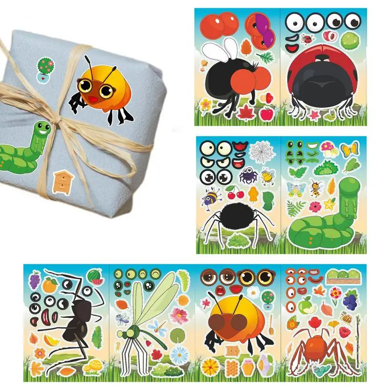 

Small Cute Stickers Cartoon Animal Face Stickers Cartoon Animal Interactive Decals Birthday Party Supplies Teacher Art Crafts