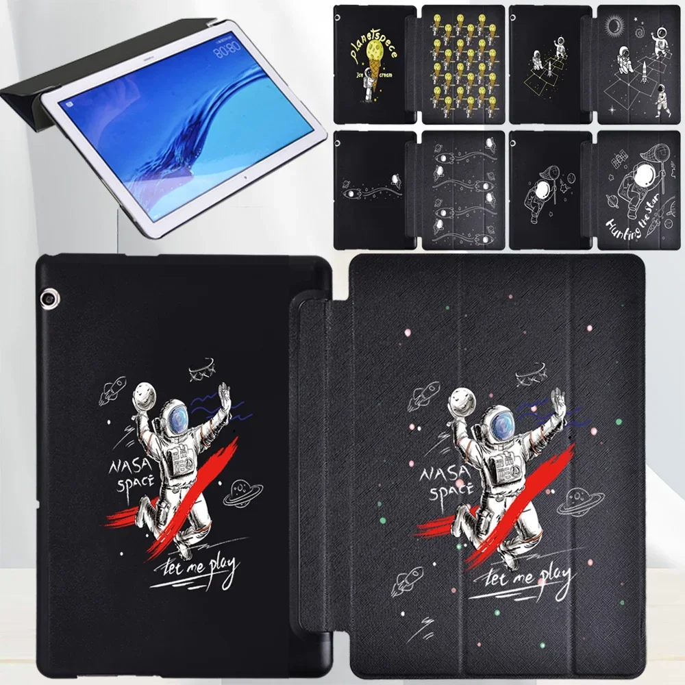 

For Huawei MediaPad T5 10 10.1/T3 10 9.6 Inch New Tablet Case Pu Leather Drop and Dustproof Protective Cover + Free Stylus