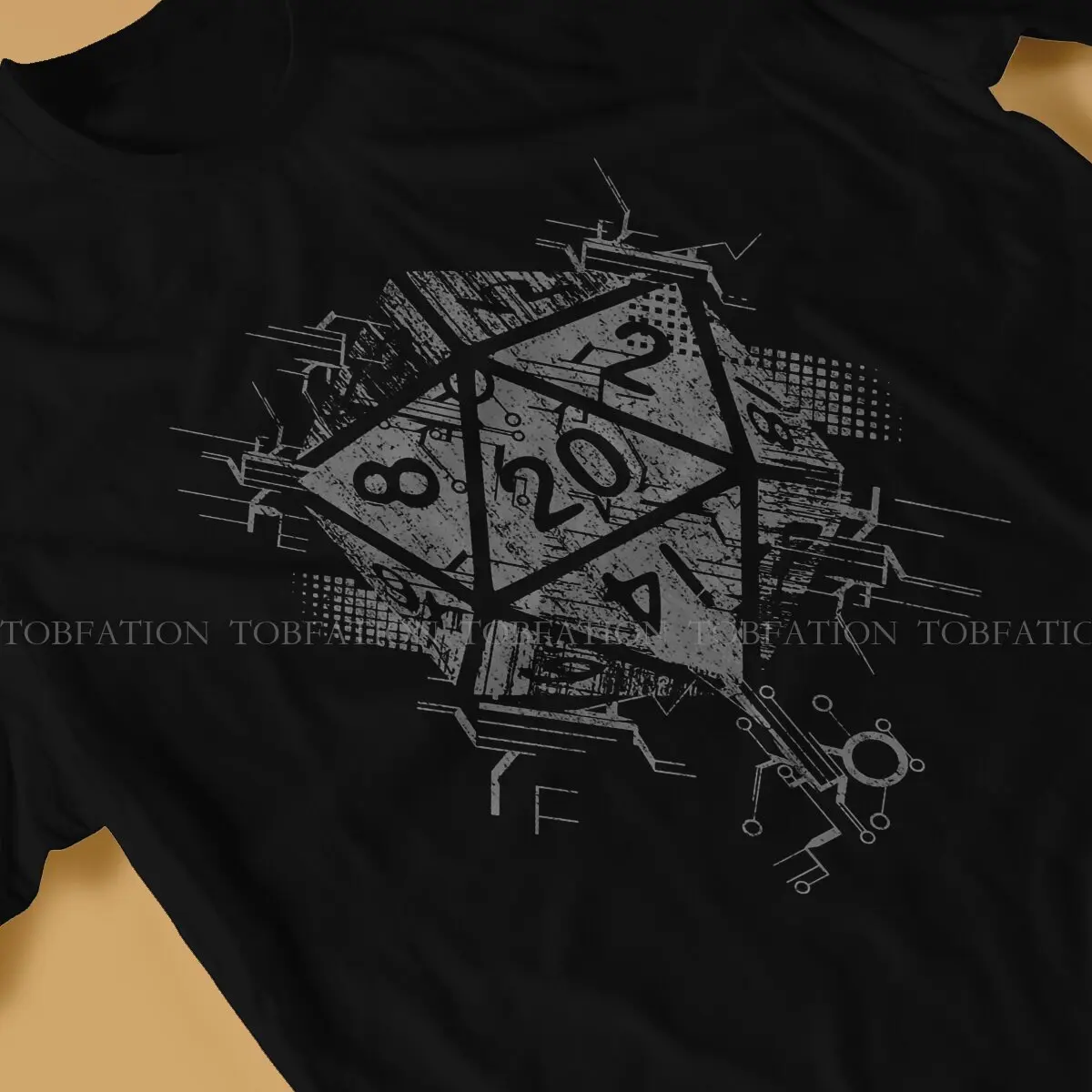 D20 Of Power DND Men T Shirt Cotton Graphic O-Neck Tee Shirt Harajuku Tops