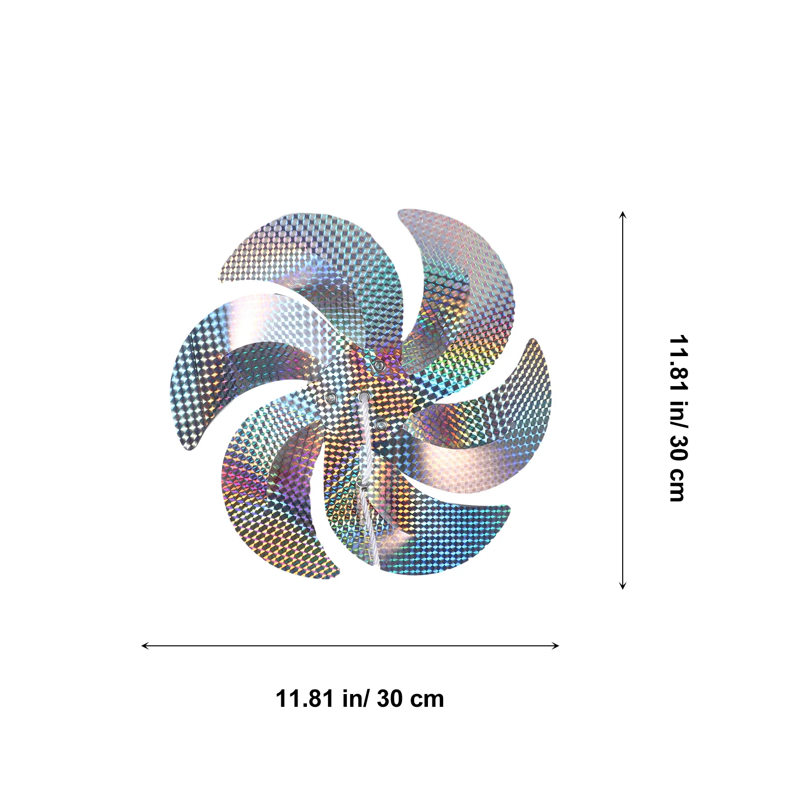 1Set Pinwheels String 10m Reflective Rotating Bird Blinder Protection Garden Yard Outdoor Decor Sparkly Holographic Spinners