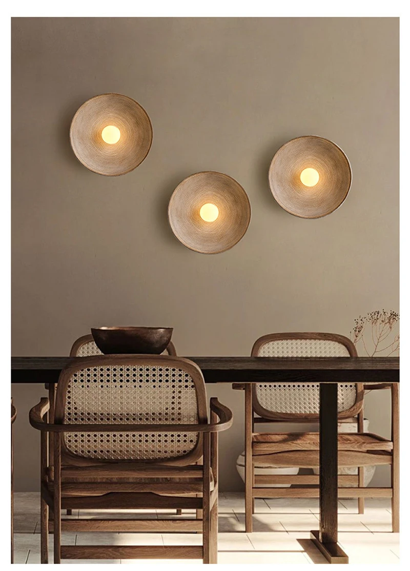 Nordic LED Wall Lamp Wabi-sabi Style Retro Wall Light Indoor Lighting Room Decor Sconces For Bedroom Bedside Hotel Corridor