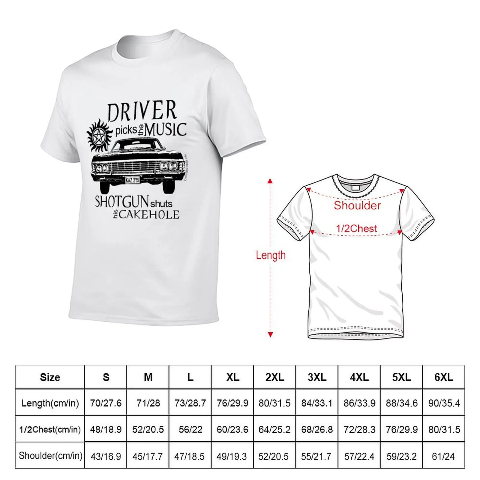 Driver Picks the Music T-Shirt Casual Daily Wear Short Sleeve Top