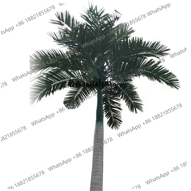 zS173Simulated large artificial coconut tree, outdoor water park fake tree square decorative fiberglass king coconut tree