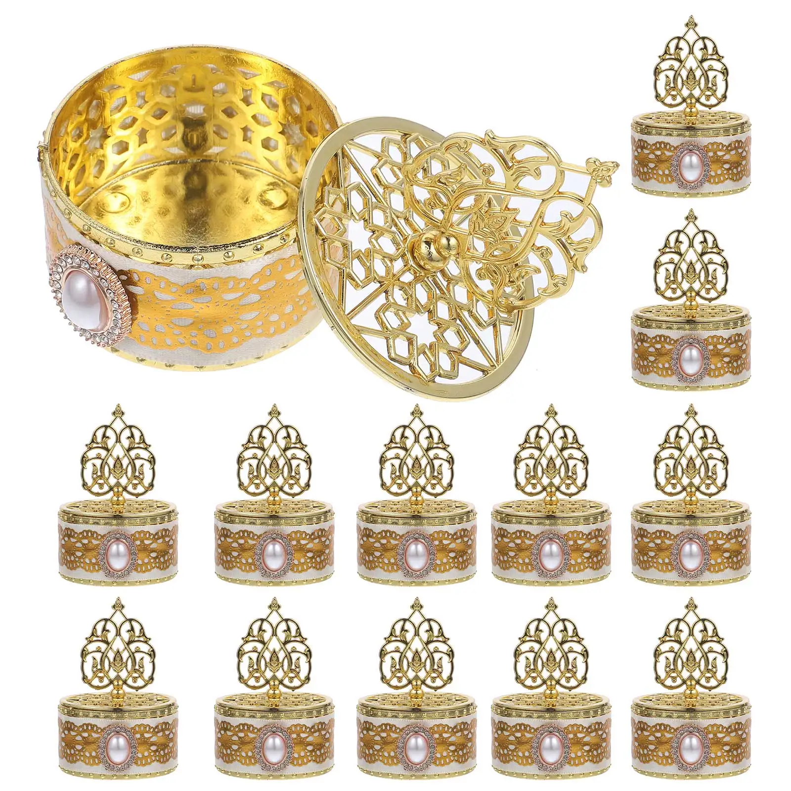 

12 Pcs Candy Wedding Favor Boxes Gift Packaging Container Party Supplies Bridesmaid Sweets Box Baby Shower Return Gift Storage