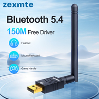 Zexmte 150M USB Bluetooth 5.4 Adapter Bluetooth 5.3 5.1 Transmitter 328ft Wireless Audio Receiver Dongle Adapter For PC Computer