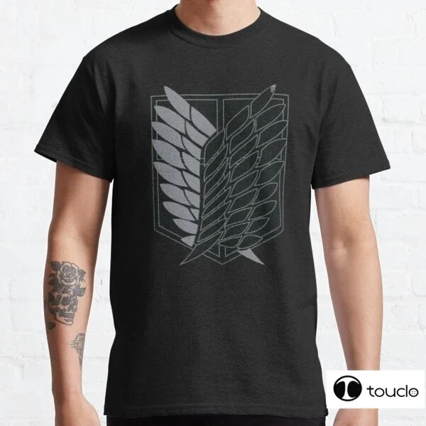 Exploration Battalion Snk Bandw Tee Shirt Men'S Summer T Shirt 3D Printed Tshirts Short Sleeve Tshirt Men/Women T-Shirt Cotton