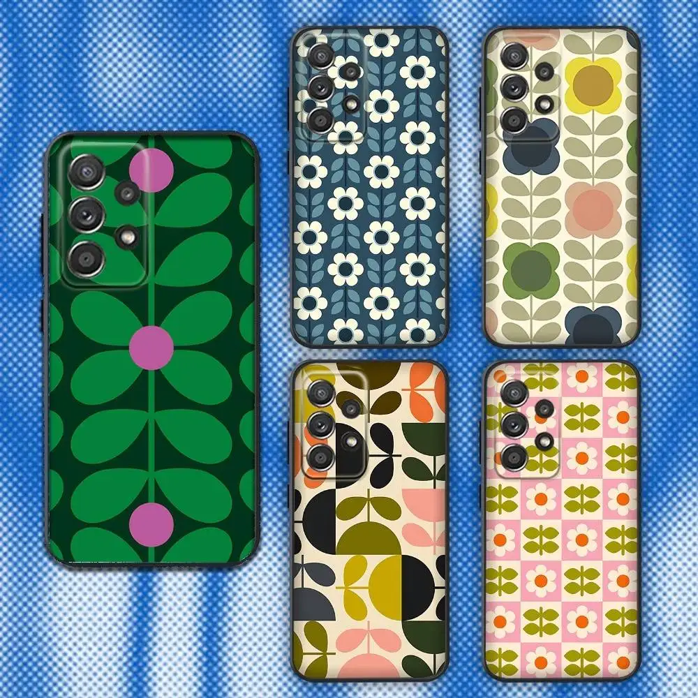 

Multi Stem Orla K-Kiely Folio Phone Case For Samsung S25,S24,S21,S22,S23,S30,Ultra,S20,Plus,Fe,Lite,Note,10,9,5G Black Cover