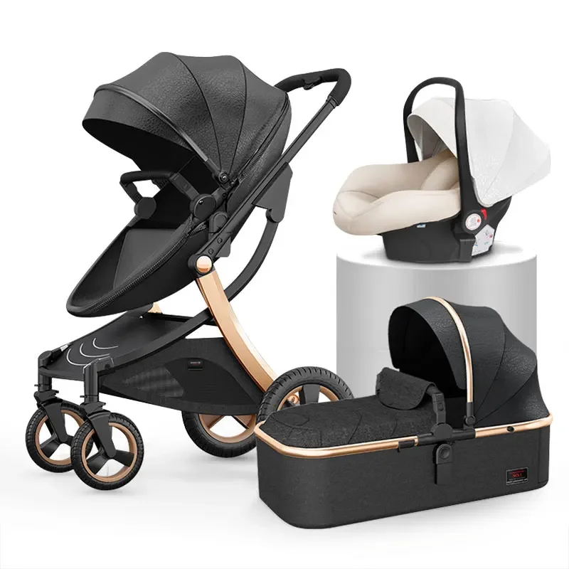 China manufacturer wholesale cheap price 3 in 1 hot selling customization egg shell luxury baby stroller with carseat