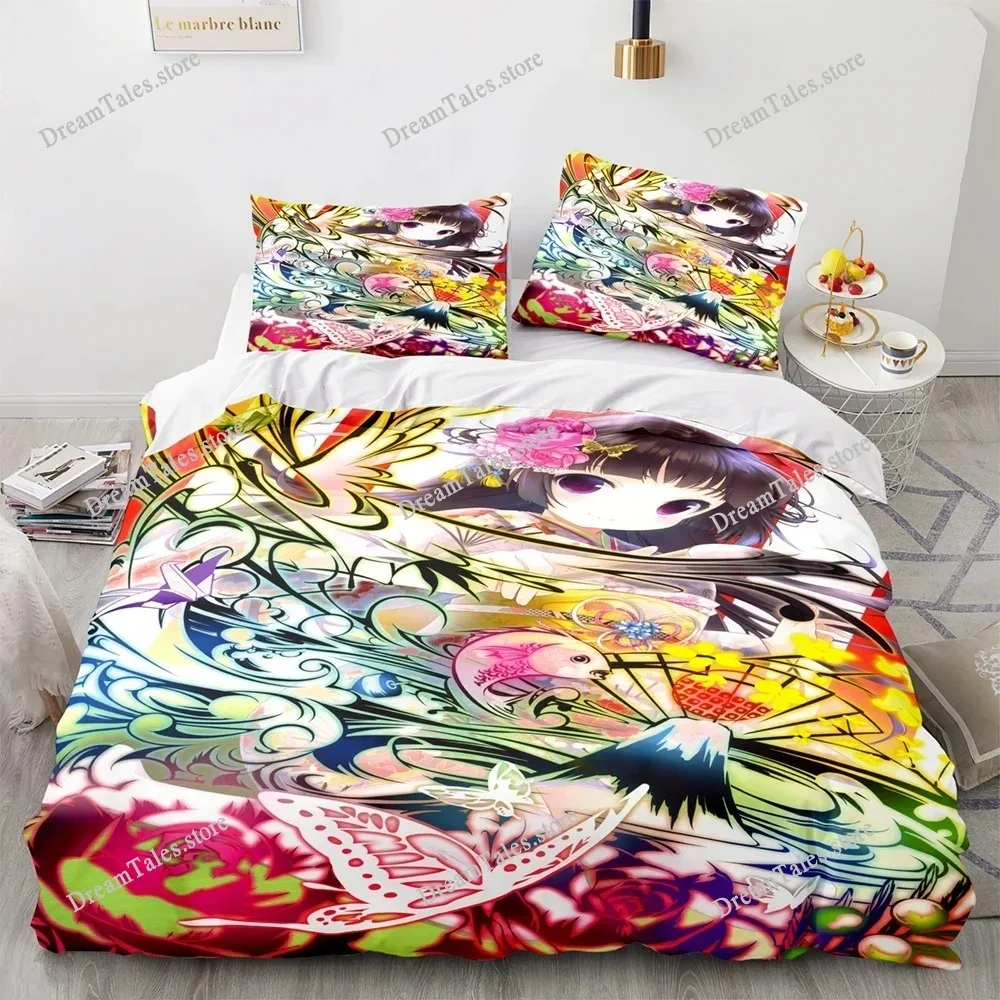 3D Printed Anime Kawaii Sexy Girl Bedding Set Boys Girls Twin Queen Size Duvet Cover Pillowcase Bed Kids Adult Home Textile741