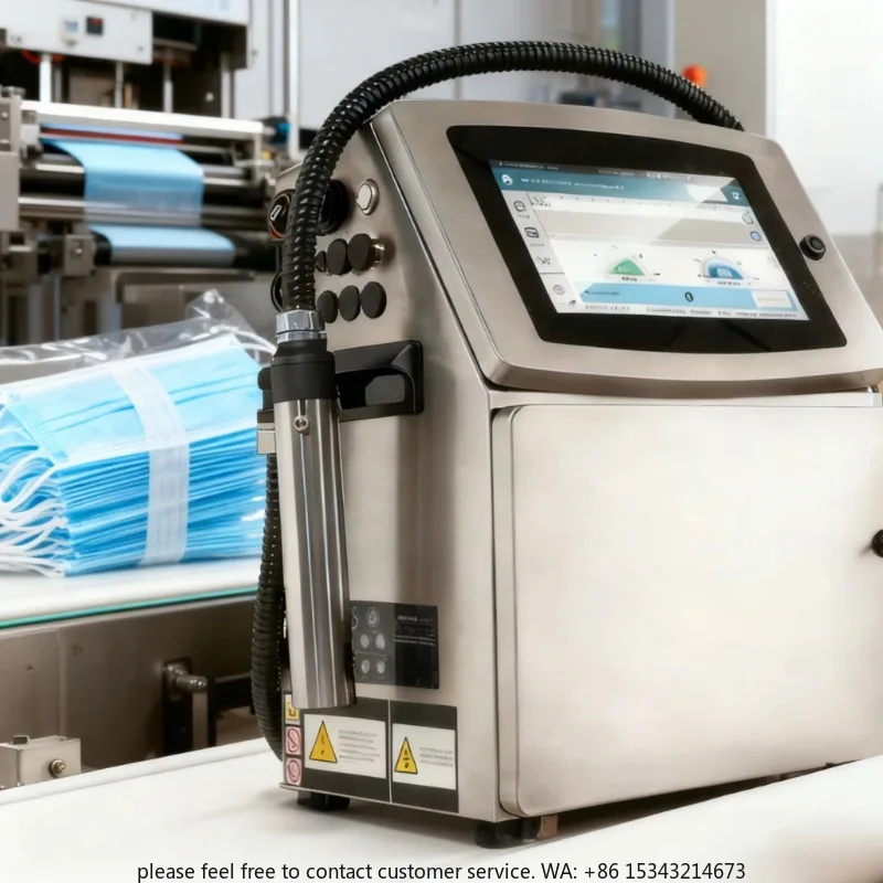 High precision V2000 DOT matrix marking valid period coding machine, factory CIJ pipe and wire inkjet printer
