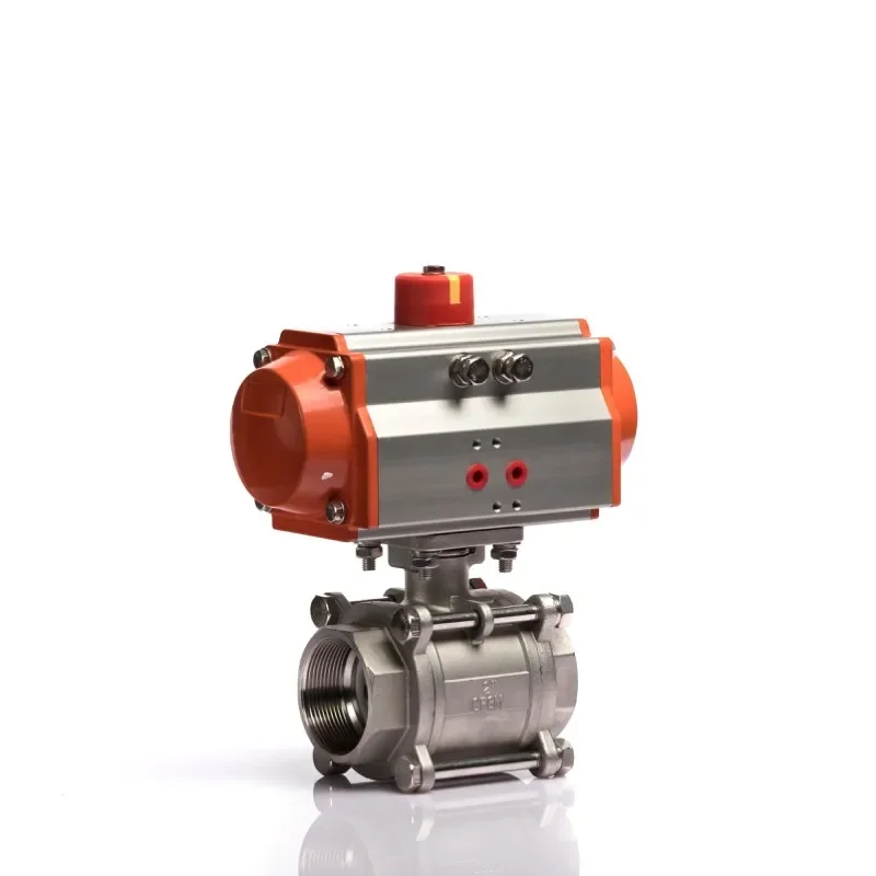 Q611F Thread SS316 Pneumatic 3pieces Ball Valve Price