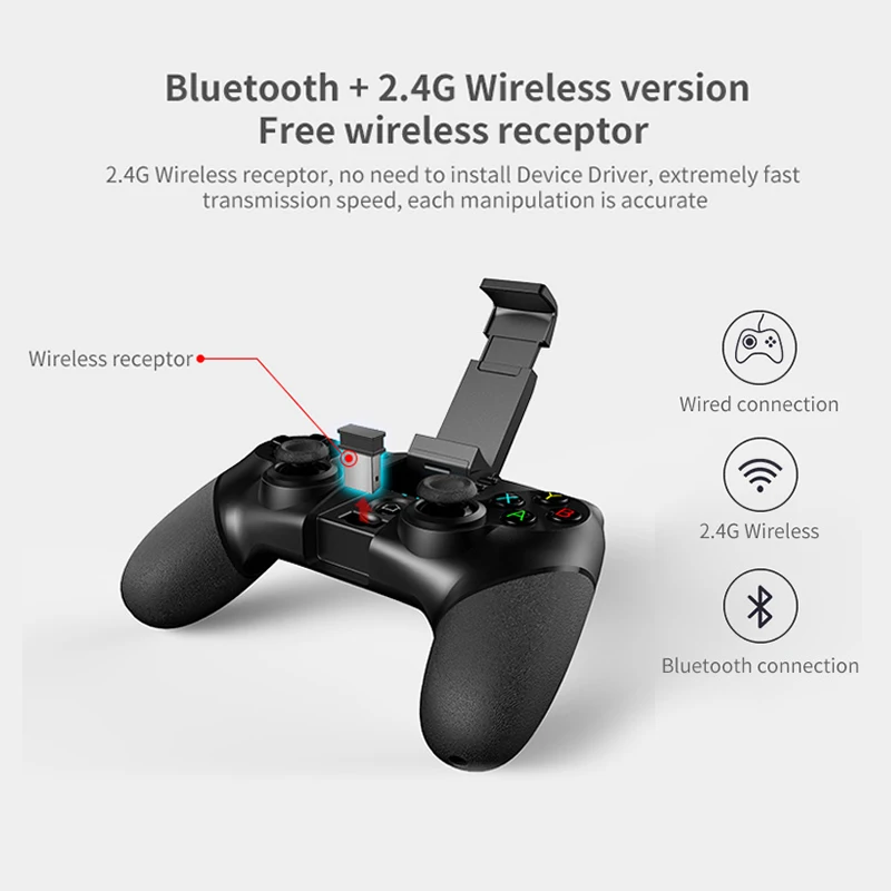 Ipega PG-9076 bluetooth 2.4g controlador de jogo gamepad sem fio móvel gatilho jogo joystick para ps4 android tv interruptor do computador