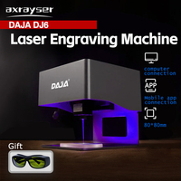 DAJA DJ6 Laser Engrave DIY Portable Laser Engraving Machine 3000mw Fast Logo Mark Printer 80x80mm Carving Area Wood Plastic