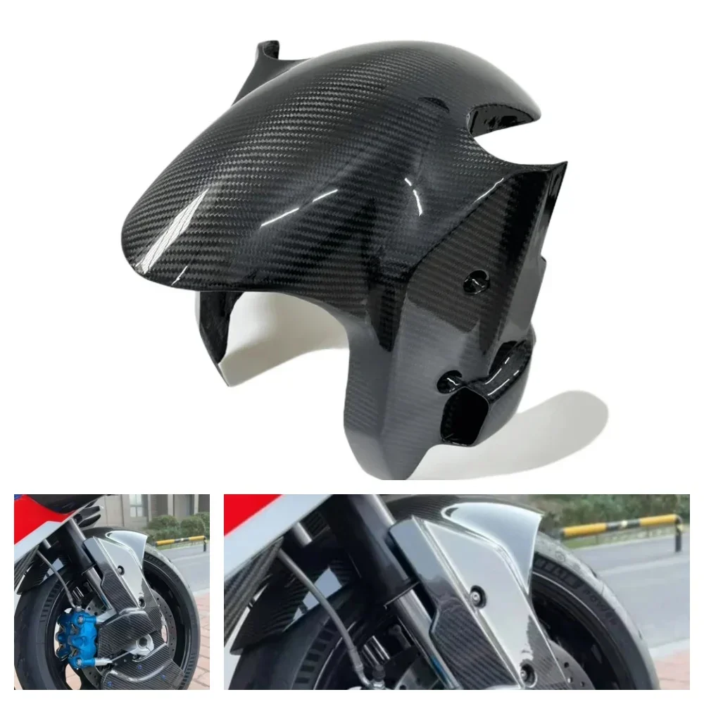 

Для BMW S1000RR/R M1000RR/R S1000XR M1000XR 2009-2024 2025 переднее крыло мотоцикла из углеродного волокна, брызговик колеса, обтекатель крыла