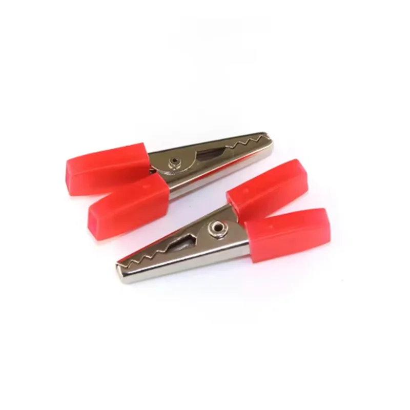 2pcs35/50MM Small and Large Crocodile Clip Sheath Clip Experimental Clip Battery Charging Source Clip Test Clip Dual Handle Clip