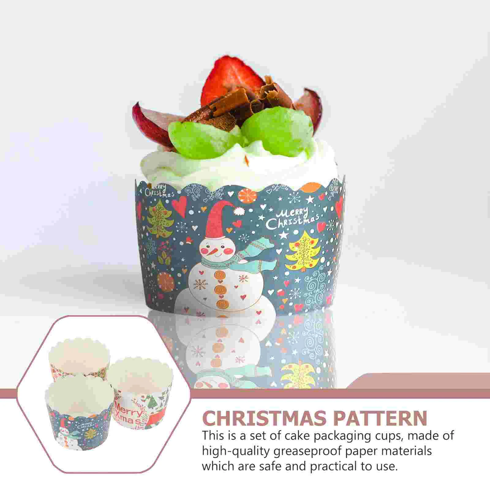 150 ชิ้นมัฟฟินคริสต์มาสเค้กถ้วยเบเกอรี่เครื่องมือทําขนม DIY Bakeware อุปทาน