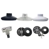 1 Uds. Lámpara de pie transparente, blanca y negra, luz de mesa, interruptor de pie bloqueado, encendido y apagado, botón de reinicio redondo de media vía, interruptor en línea 317