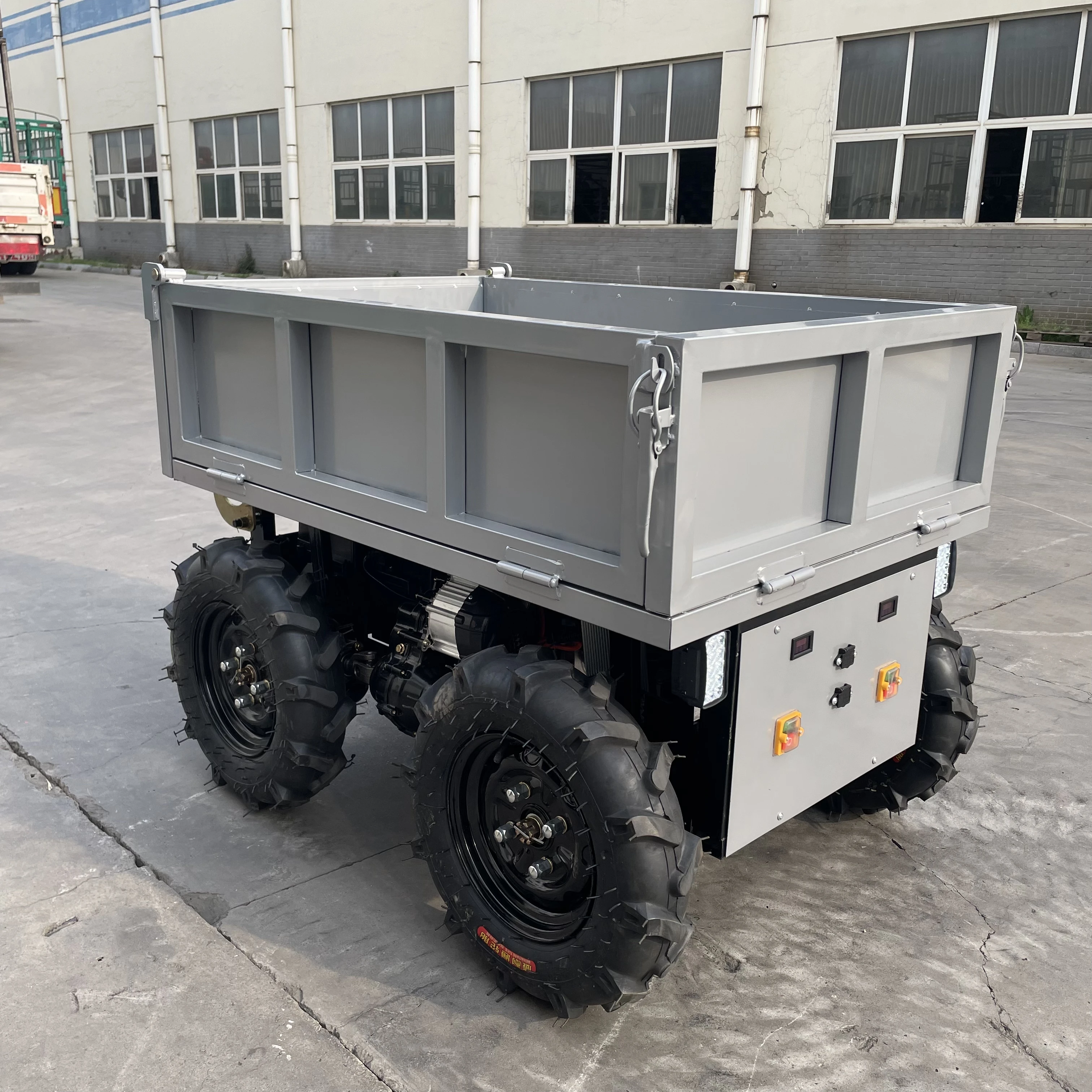 500kg Stainless Steel Durable Flatbed Electric Hand Truck Cart Silent Foldable Platform Home Use Retail 3-Year Warranty
