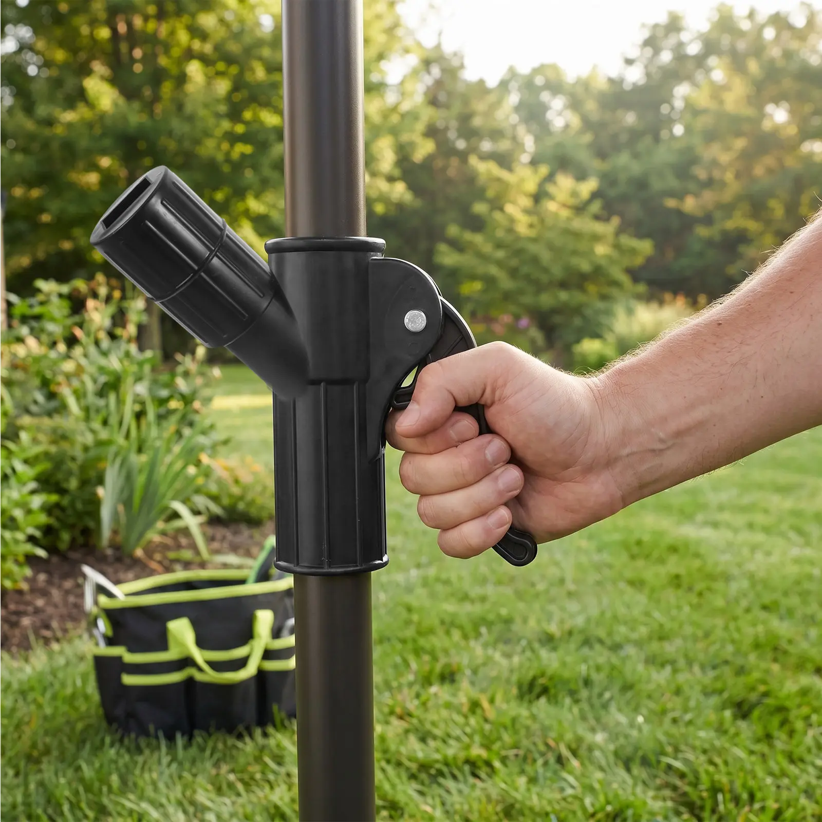 Banana Parasol Crank Handle Replacement Heavy Duty Plastic Fixed Handle for Outdoor Umbrella Patio Repair Parts Black