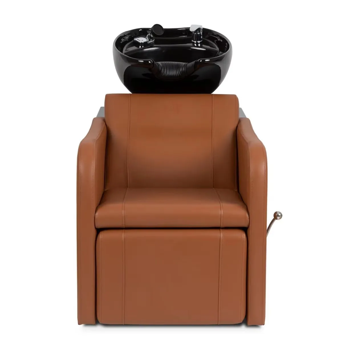 Adjustable Leg Rest Salon Shampoo Chair Ceramic Basin Shampoo Chair Reclining Hair Washing Shampoo Bed