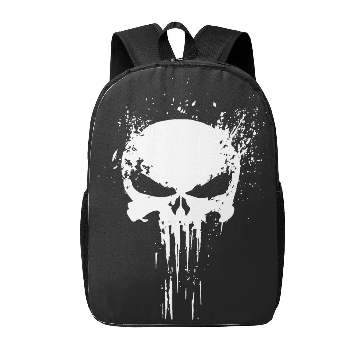 Zaino scheletro Punisher personalizzato per ragazze ragazzi Skull Bone College School borse da viaggio donna uomo Bookbag adatto a Laptop da 15 pollici