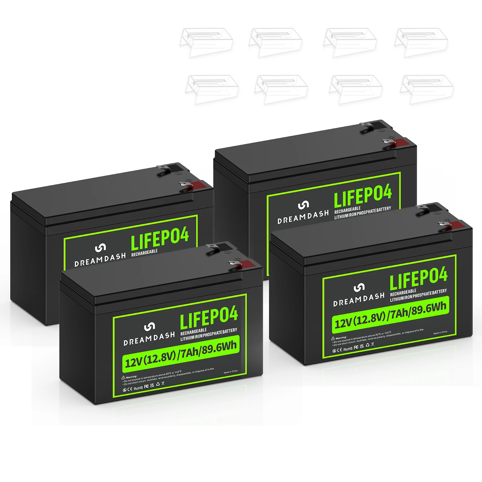DREAMDASH 6V 6Ah 12V 7Ah 12V 10Ah LiFePO4-Akku mit integriertem BMS, wiederaufladbarer Lithium-Eisenphosphat-Akku für Wohnmobile, Golfwagen, Solaranlagen, Trolling-Motoren, Boote und Kinderfahrzeuge, Versand aus den USA, Großbritannien und Polen. – Detail 13