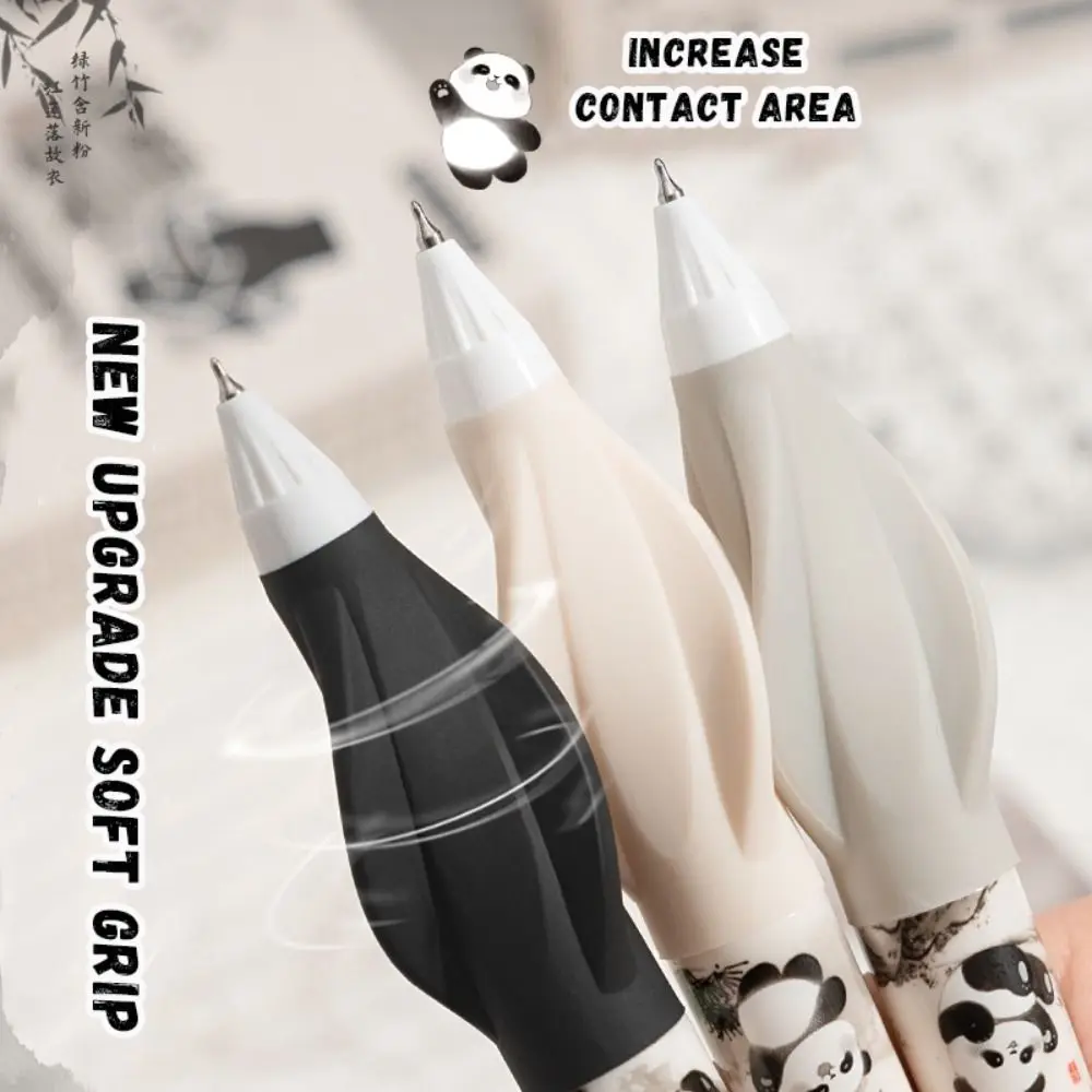 جديد 3 قطعة لطيف 0.5 مللي متر الحبر الأسود هلام مجموعة أقلام CS تلميح لينة قبضة قلم محايد اللون التجفيف السريع قلم توقيع مكتب #4