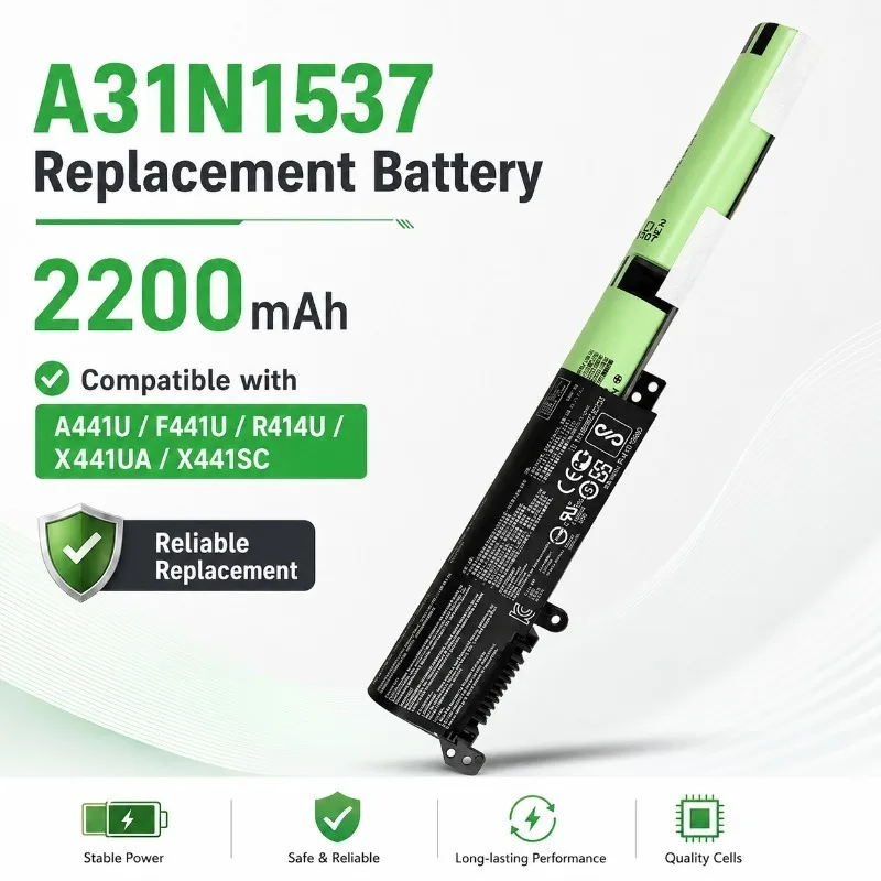 A31N1537 Replacement Laptop Battery for ASUS A441U F441U R414U X441UA X441SC Notebook Computer