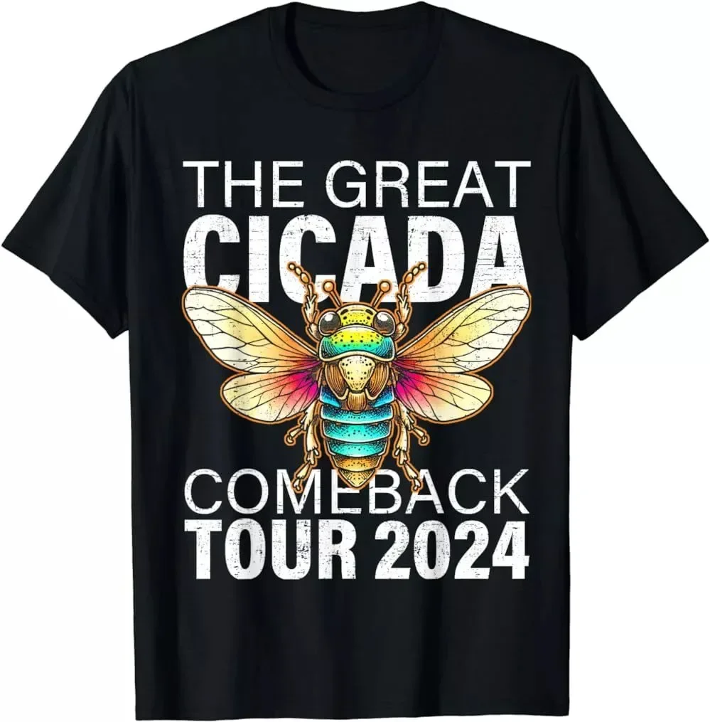 Great Cicada Comeback Tour 2024 Insect Retro Unisex T-Shirt S-5XL