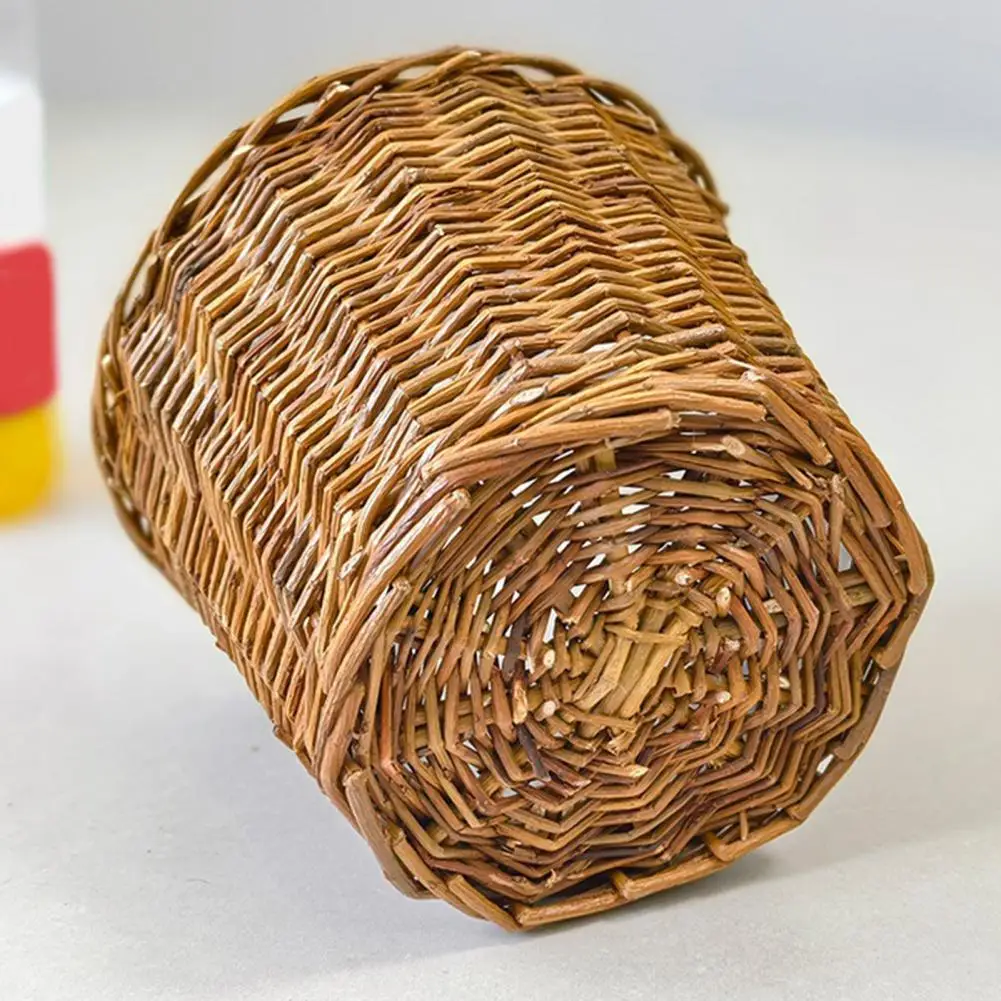 Natural Decor Planter Wicker Planter Basket with Waterproof Liner Handwoven Natural Brown Willow Flowerpot Indoor Outdoor Plant