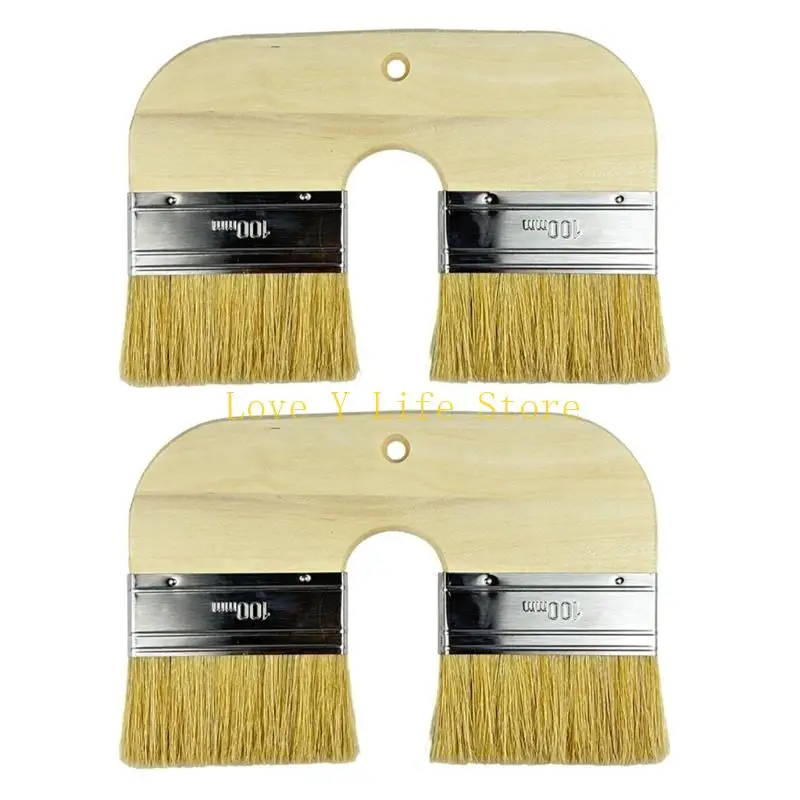 

L74C Versatiles Limes Coating Brush Natural Bristles Wooden Grip For Professional Use