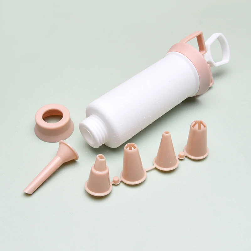 Manual Cake Airbrush Cream Decorating Gun Kitchen Pastry Bag Piping Nozzle DIY Fondant Chocolate Cupcake Cookie Baking Tools