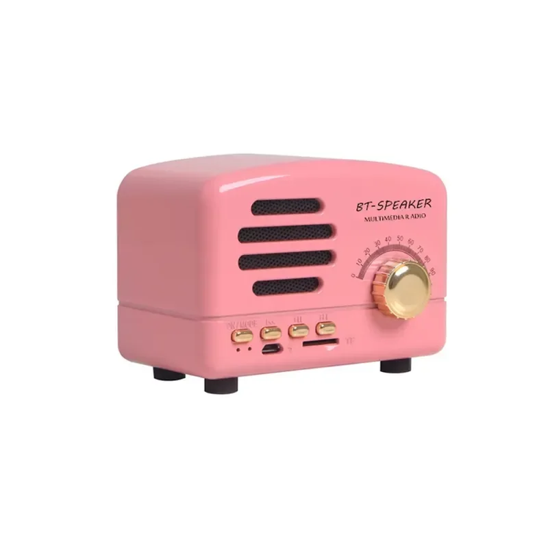 retro bluetooth speaker, nostalgic mini bluetooth speaker, mobile phone wireless charging cute small speaker BT01