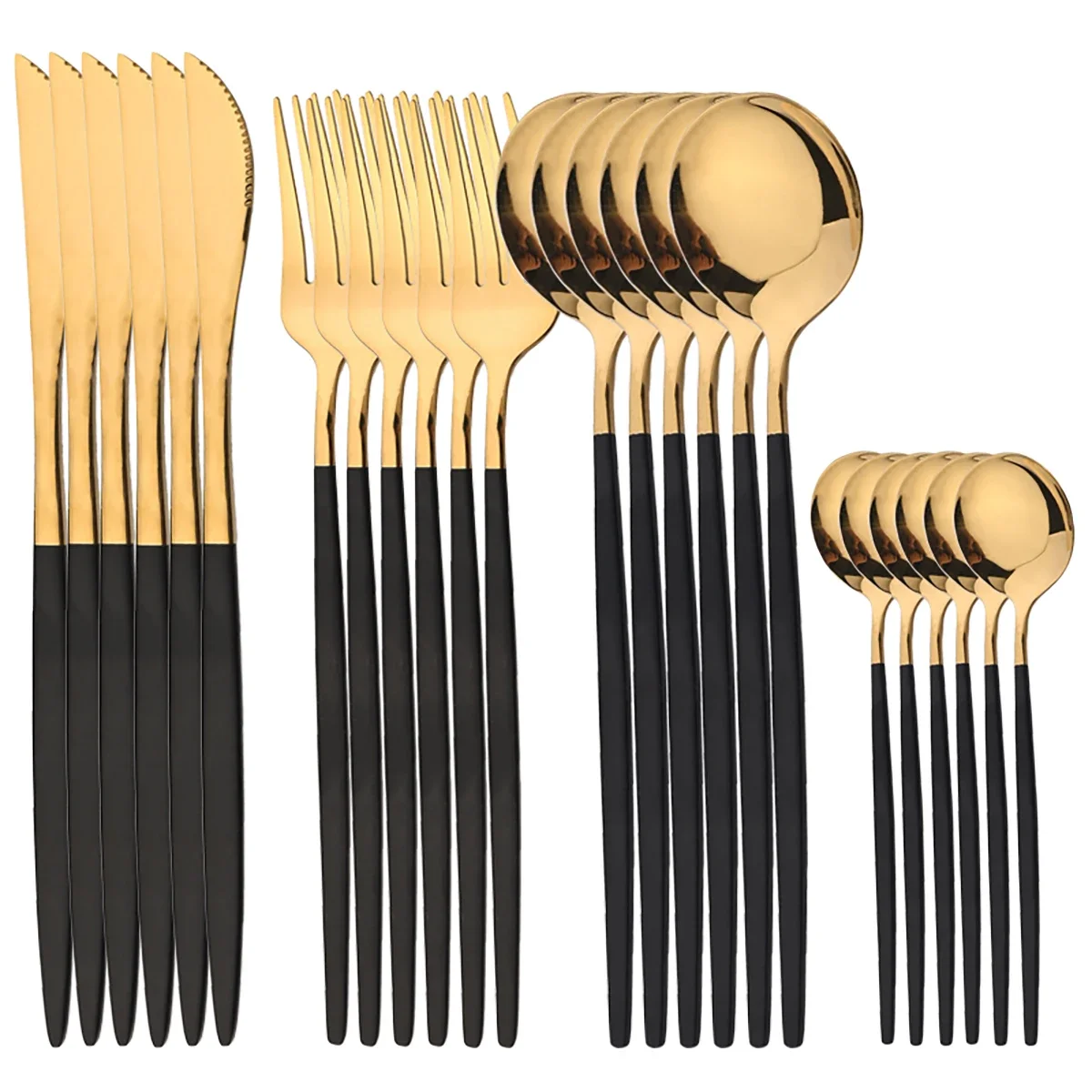 24 stücke Besteck Sets Vintage Edelstahl Geschirr Abendessen Messer Gabel Löffel Geschirr Set Küche Westlichen Besteck