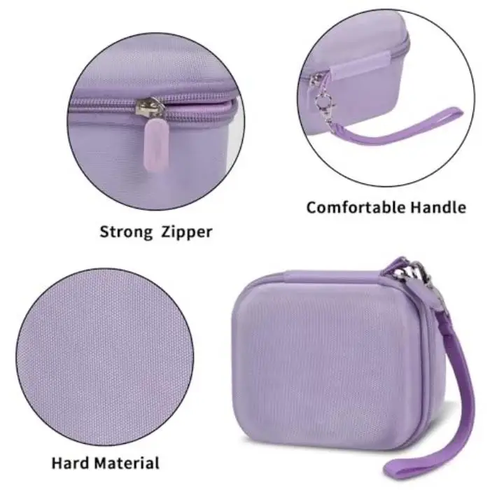 OEM ODM Classic Hard Shell EVA Waterproof Camera Case Purple Protective Storage with Zipper Closure Customizable (Only Case)