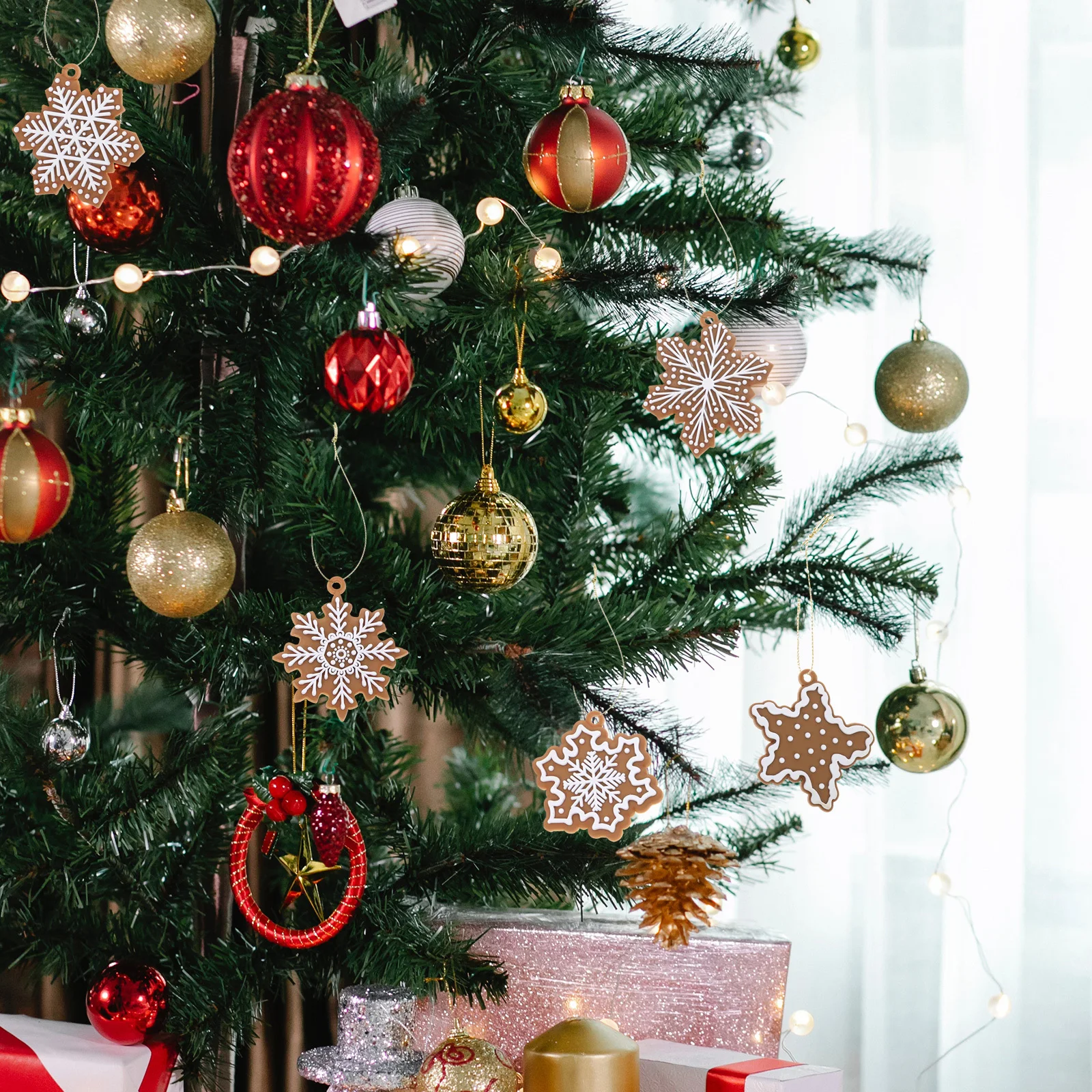 

20Pcs Christmas Tree Hanging Snowflake Decorations Sturdy Xmas Pendant Party Decorating Accessories Christmas Hanging Snowflake