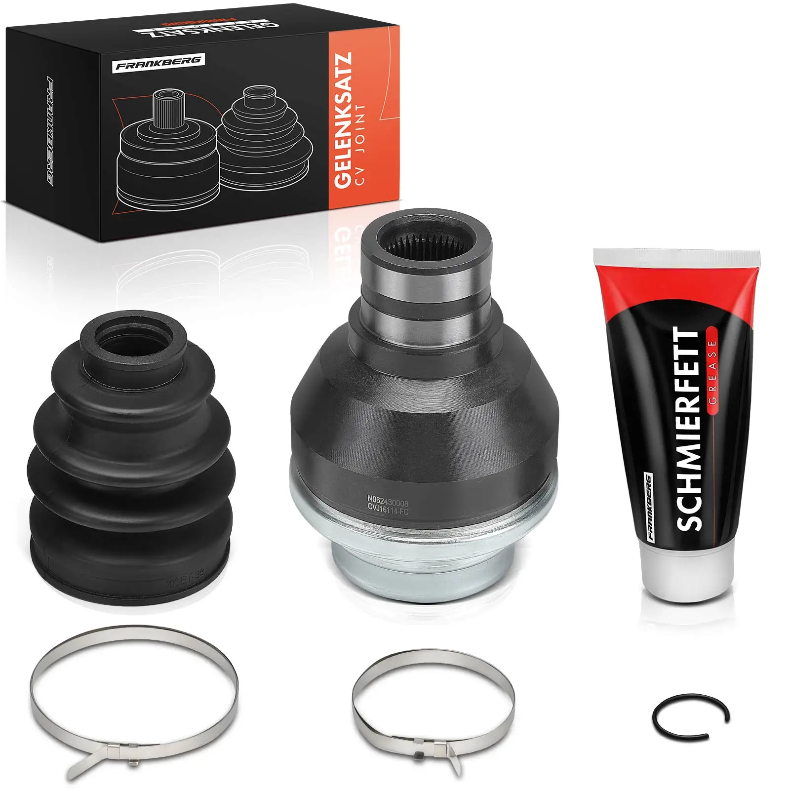 Frankberg 1x Antriebswelle Gelenksatz Vorderachse für VW Golf 5 6 Passat Audi A3 Q3 Seat Superb II 5N0498103X 5N0498103 VKJA8791