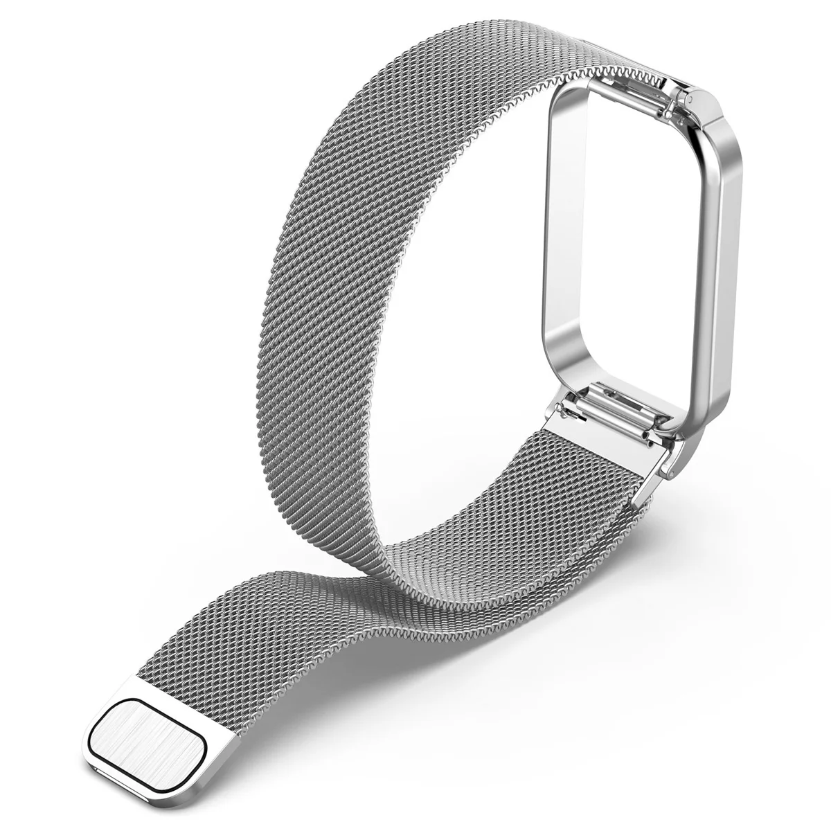 Magnetic Metal Bracelet+Protective Case for Redmi Miband 8 Active Band New No Gaps Stainless Steel Strap for Xiaomi Watchband 2