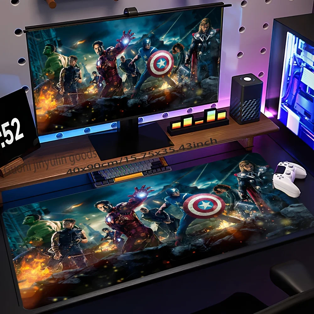 

1pc Marvel Avengers Alliance Pattern Large Mouse Pad, High-Definition Printed Desk Mat, 30x60/XL Cute Keyboard Wrist Rest (XXL 3