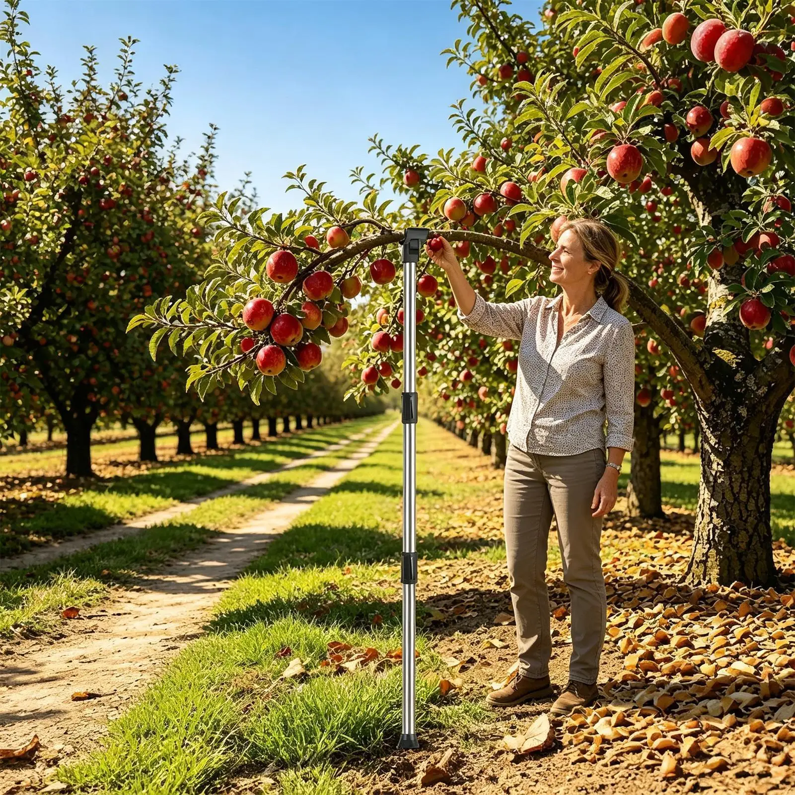 Tree Support Poles Stainless Steel 18-60in Adjustable Crutch Tree Branch Support Pole For Garden Yard Backyard Patio Balcony