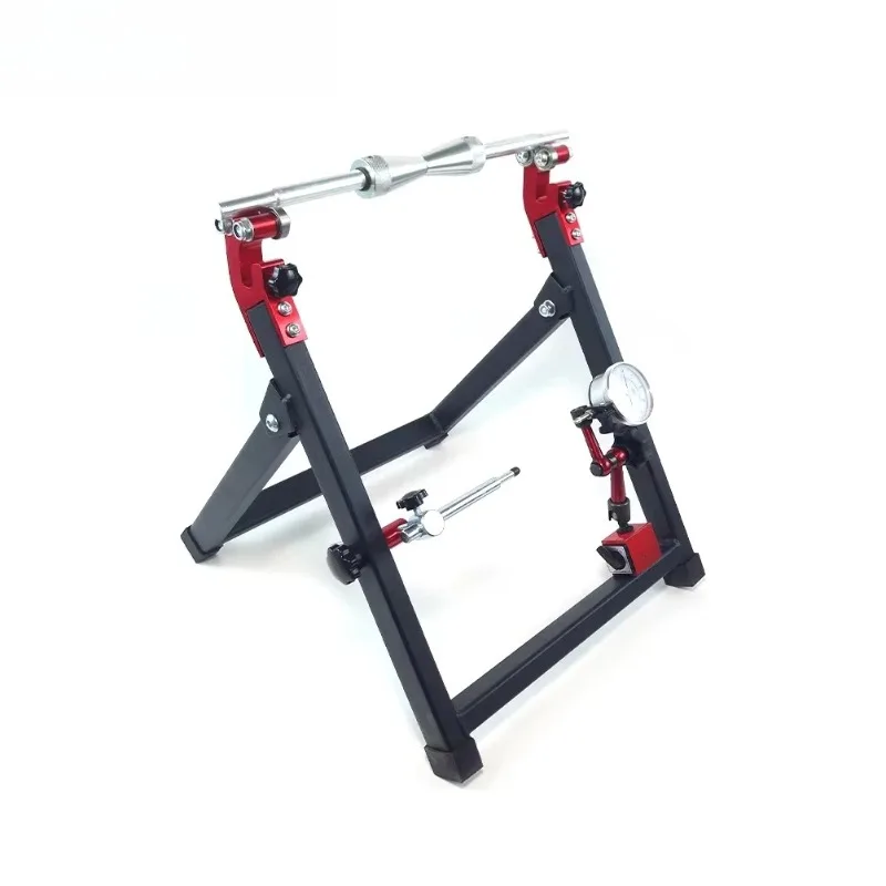2025 New Motorcycle Universal Tool Wheel Rim Balance Adjustment Stand Foldable Wheel Balcncer with Dial Indicator