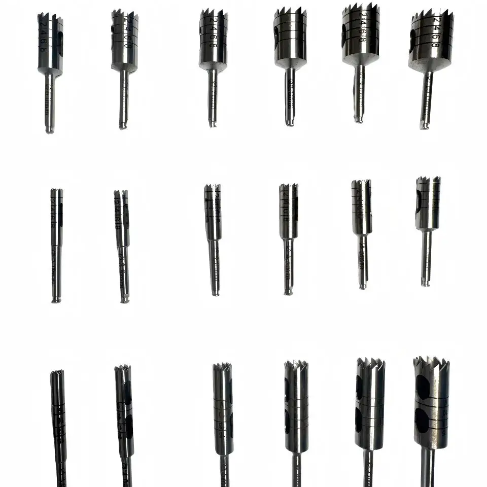 Surgical Dental Bone Drill Bit Set Extra Long Standard Length Implantology Osteotomy Drills Teeth Care Tool Autoclaved