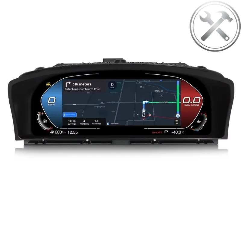 

MEKEDE 12.3 INCH LINUX System LCD Speedmeters Dashboard Digital Cluster With Wireless Carplay Auto Parts for E65 E66 2004-2008