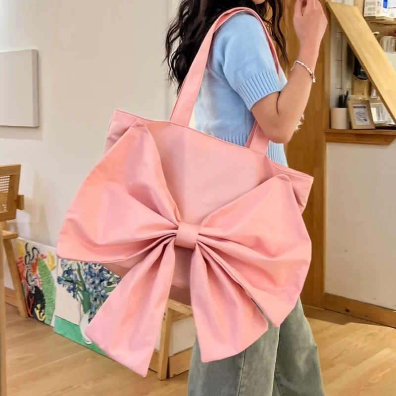 1PC  Teenage Girls Bowknot Bags Large Capacity Shoulder Bag