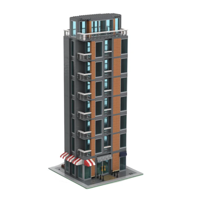 2255 Parts MOC Creative City Street View Modular Residential Skyscraper Model Building Block DIY Kids Assembly Bricks Toys Gifts