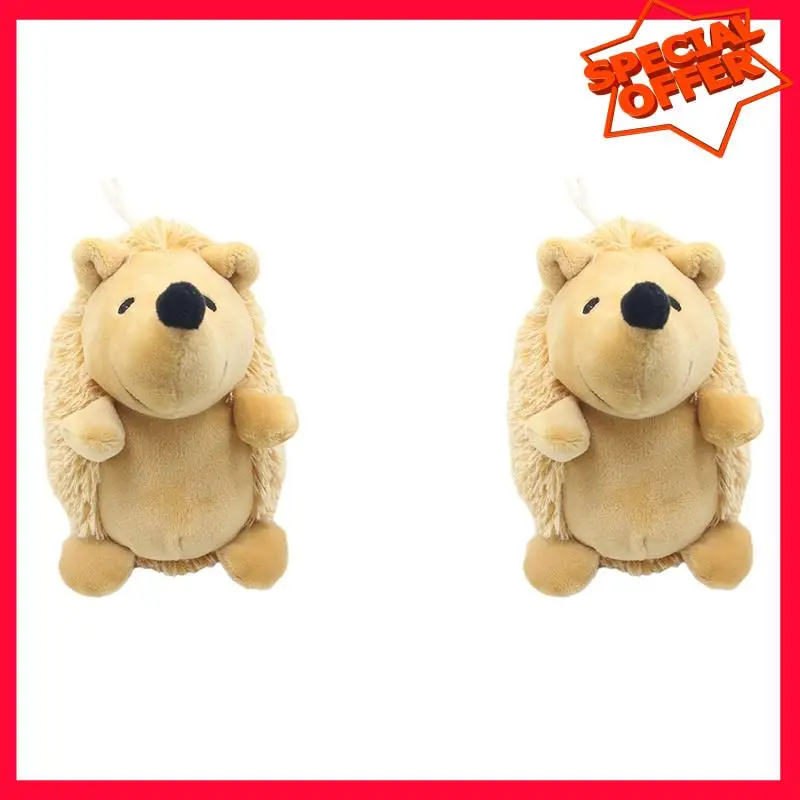 -ESTR 2X Dog Squeaky Toys Hedgehog Stuffed Plush Dog Chew Toys Durable Interactive Dog Toys For Small Medium And Large Dog,B