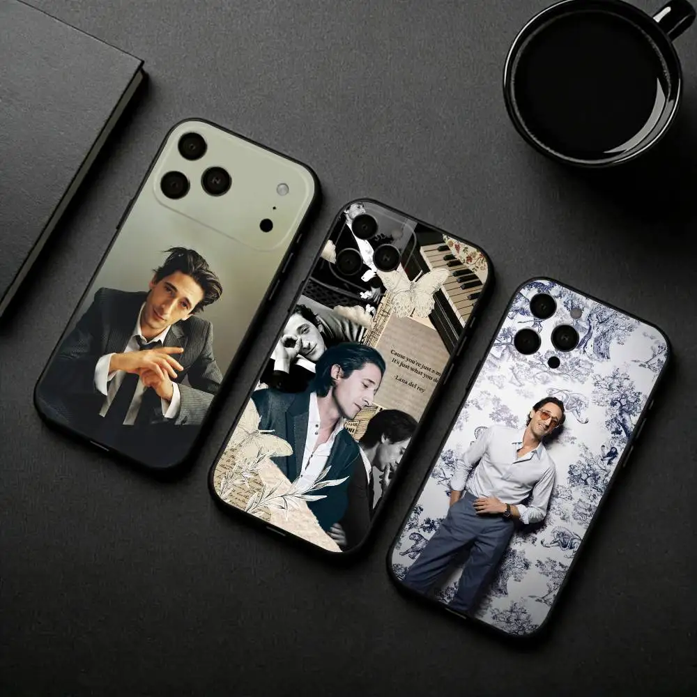 

COOL A-Adrien B-Brody Actor Phone Case For iPhone 17pro,16,15,14,13,12,11 Plus,Pro Max,XS,Soft Silicone Black Cover