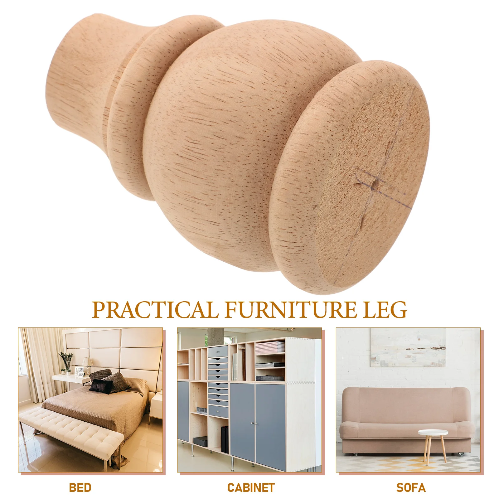 

Sturdy Wooden Furniture Legs Replacement Wood Table Sofa Cabinet Bed Legs Decorative Foot For Chairs Shelves Display Racks